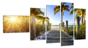 Moderný obraz do bytu - tropický raj (Obraz 110x60cm)