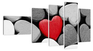 Červené srdce - obrazy na stenu (Obraz 110x60cm)