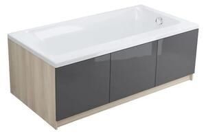 Cersanit Smart, akrylátová vaňa pravá 170x80cm + nožičky, biela, S301-116