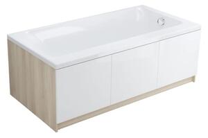 Cersanit Smart, akrylátová vaňa pravá 170x80cm + nožičky, biela, S301-116