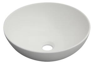 Invena Tinos, keramické umývadlo na dosku 39,5x39,5x13,5 cm, biela matná, INV-CE-43-001-C