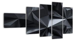Čiernobiely obraz - abstrakcie (Obraz 110x60cm)
