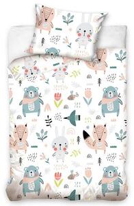 Carbotex Obliečky do postieľky 100x135 + 40x60 cm - Báječné ráno so zvieratkami