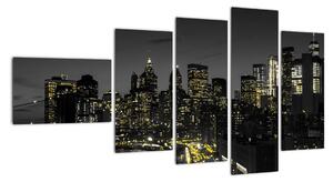 Obraz večerného mesta (Obraz 110x60cm)