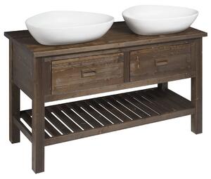 Sapho Sapho, BRAND umývadlová skrinka 130x73x50cm, morený smrek, BA131S