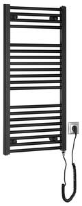 Aqualine Aqualine, DIRECT-E elektrické vykurovacie teleso, rovné, 450x960 mm, 300 W, čierna, ILE94TB