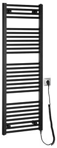 Aqualine Aqualine, DIRECT-E elektrické vykurovacie teleso, rovné, 450x1320 mm, 400 W, čierna, ILE34TB