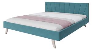 Čalúnená manželská posteľ Heaven - modrá Rozmer: 140x200