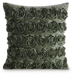 Dekorstudio Zamatová obliečka na vankúš ROSES 45x45cm - olivová