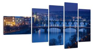 Obraz večerné Prahy (Obraz 110x60cm)