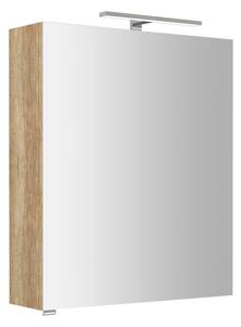 Sapho Sapho, RIWA galérka s LED osvetlením, 60x70x17cm, dub Alabama, RIW060-0022
