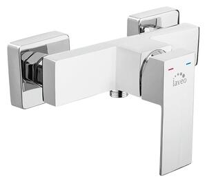 Laveo Kvadrato, sprchová batéria nástenná h-120, chrómová, LAV-BLQ_040D