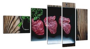 Obraz - steaky (Obraz 110x60cm)