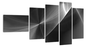 Čiernobiely abstraktný obraz (Obraz 110x60cm)