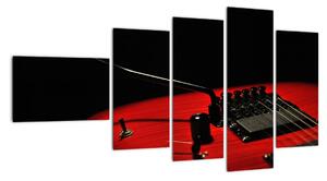 Obraz červené gitary (Obraz 110x60cm)