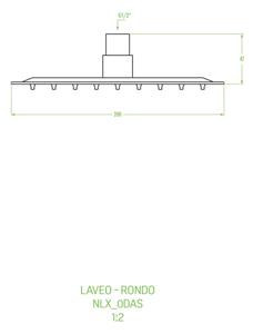 Laveo Rondo, horná/hlavová sprcha 200 mm, okrúhly, chrómová, LAV-NLX_0DAS