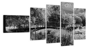 Čiernobiely most - obraz (Obraz 110x60cm)