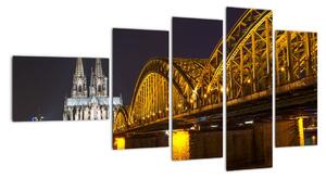 Obraz osvetleného mosta (Obraz 110x60cm)