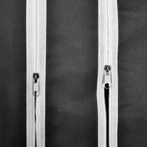 Látkový šatník s priečinkami a tyčami 45x150x176 cm, čierny