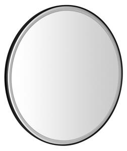 Sapho Sapho, KADRIS guľaté zrkadlo s LED osvetlením, ø 60cm, čierna mat, KD060