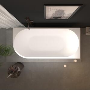 Erga Zara, rohová voľne stojaca vaňa 150x75 cm + odtoková zátka, pravá, biela lesklá, ERG-ZARA-150075R-WH-WH
