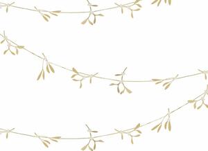 Vianočná girlanda GOLD MISTLETOE 5 m, zlatá