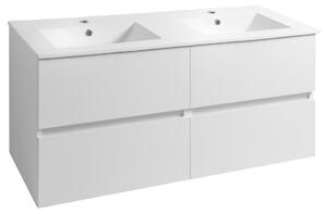 Aqualine Aqualine, PANEDA umývadlová skrinka 119x55x45,2cm, biela, PN212