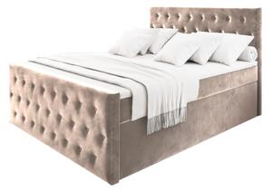 Čalúnená posteľ boxspring FENDI - casablanca 4 / 160x200 / bez vrchného matraca