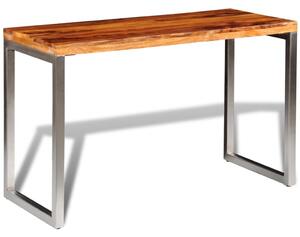 Kancelársky/kuchynský stôl z dreveného masívu sheesham, oceľové nohy