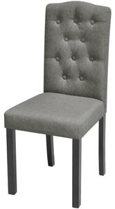 Jedálenské stoličky 4 ks, sivé, látka