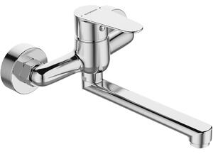 Kuchinox Fresno, nástenná umývadlová batéria L-222, 150 mm, chrómová, LAV-BQF_050D
