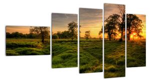 Západ slnka v krajine, obrazy (Obraz 110x60cm)