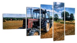 Obraz traktora v poli (Obraz 110x60cm)
