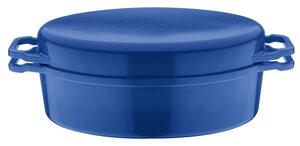 GSW Liatinový hrniec na dusenie/pekáč/tajin (36 x 24 cm, modrá, pekáč 2 v 1 ) (100290572)
