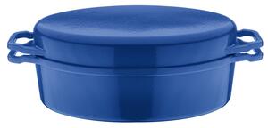GSW Liatinový hrniec na dusenie/pekáč/tajin (36 x 24 cm, modrá, pekáč 2 v 1 ) (100290572)