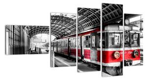 Vlaková stanica - moderný obraz (Obraz 110x60cm)