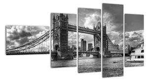 Tower Bridge - moderné obrazy (Obraz 110x60cm)