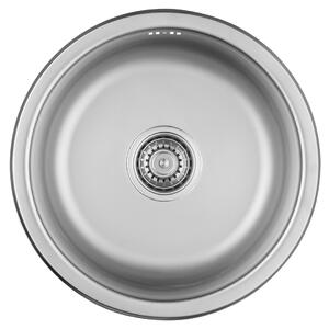 Kuchinox Normal, 1-komorový nerezový drez 430x430x175 mm, hladký dekor, oceľová, LAV-SGN_088T