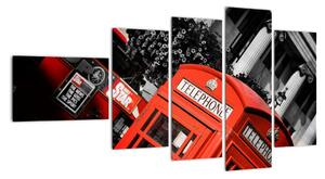 Londýnska telefónna búdka - moderné obrazy (Obraz 110x60cm)