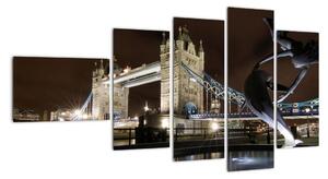 Nočný Tower Bridge - obraz (Obraz 110x60cm)