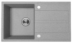 Kuchinox Viti, 1-komorový granitový drez 760x440x175 mm + sifón, šedá, LAV-SBX_511Y