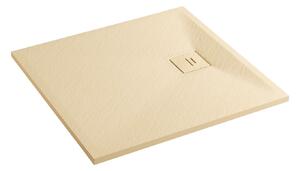 Erga Hyper, SMC sprchová vanička 80x70x2,6 cm + sifón, béžová matná, ERG-V06-SMC-7080S-BG