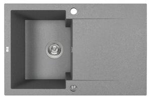 Kuchinox Chichi, 1-komorový granitový drez 740x480x194 mm, šedá, LAV-SBH_511Y
