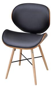 Jedálenské stoličky 6 ks, ohýbané drevo a umelá koža