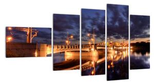 Obraz osvetleného mosta (Obraz 110x60cm)