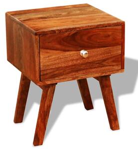 Nočný stolík 2 ks s 1 zásuvkou 55 cm, drevený masív sheesham