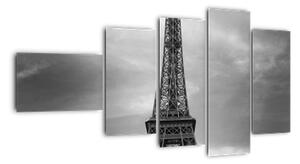 Trabant u Eiffelovej veže - obraz na stenu (Obraz 110x60cm)