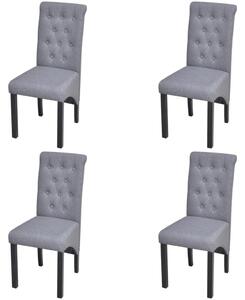 Jedálenské stoličky 4 ks bledosivé látkové