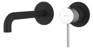 Sapho Sapho, ULTRASAN 2-prvková podomietková umývadlová batéria, hubica 20cm, čierná mat/chróm, UT018VBC