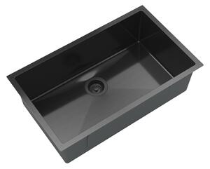 Gamma Gamma, 1-komorový nerezový drez 750x450x210 mm, čierna, GMA-S7545-BK